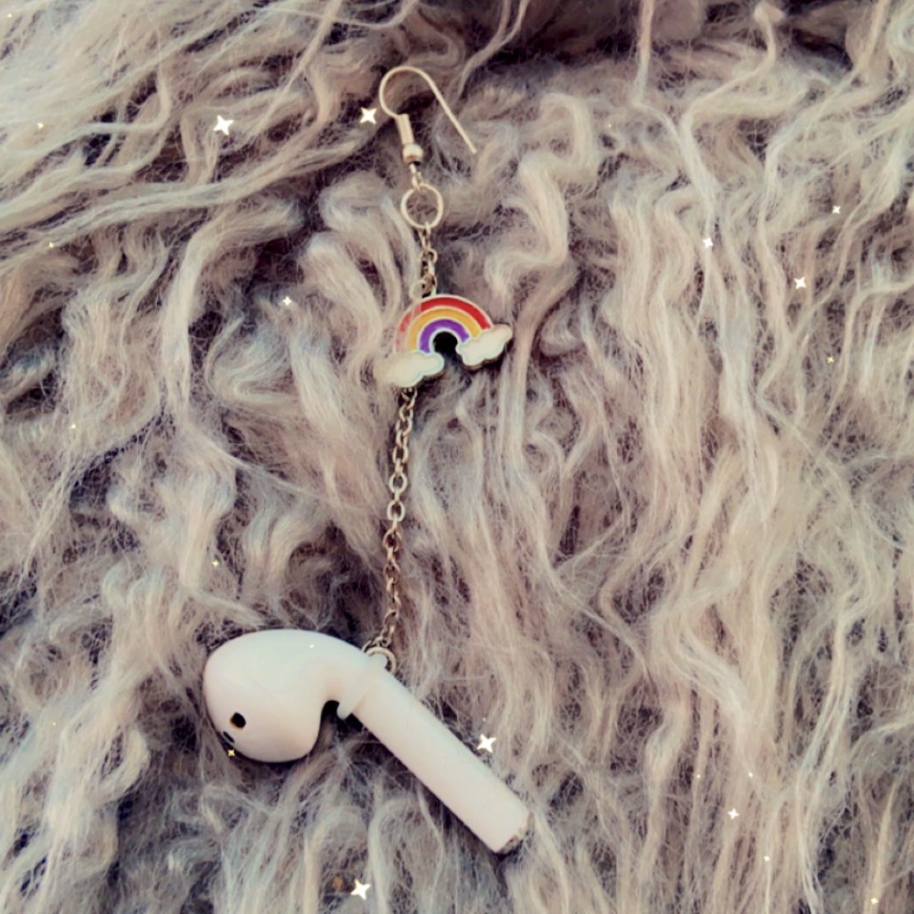 Rainbow anti loss airpod earrings